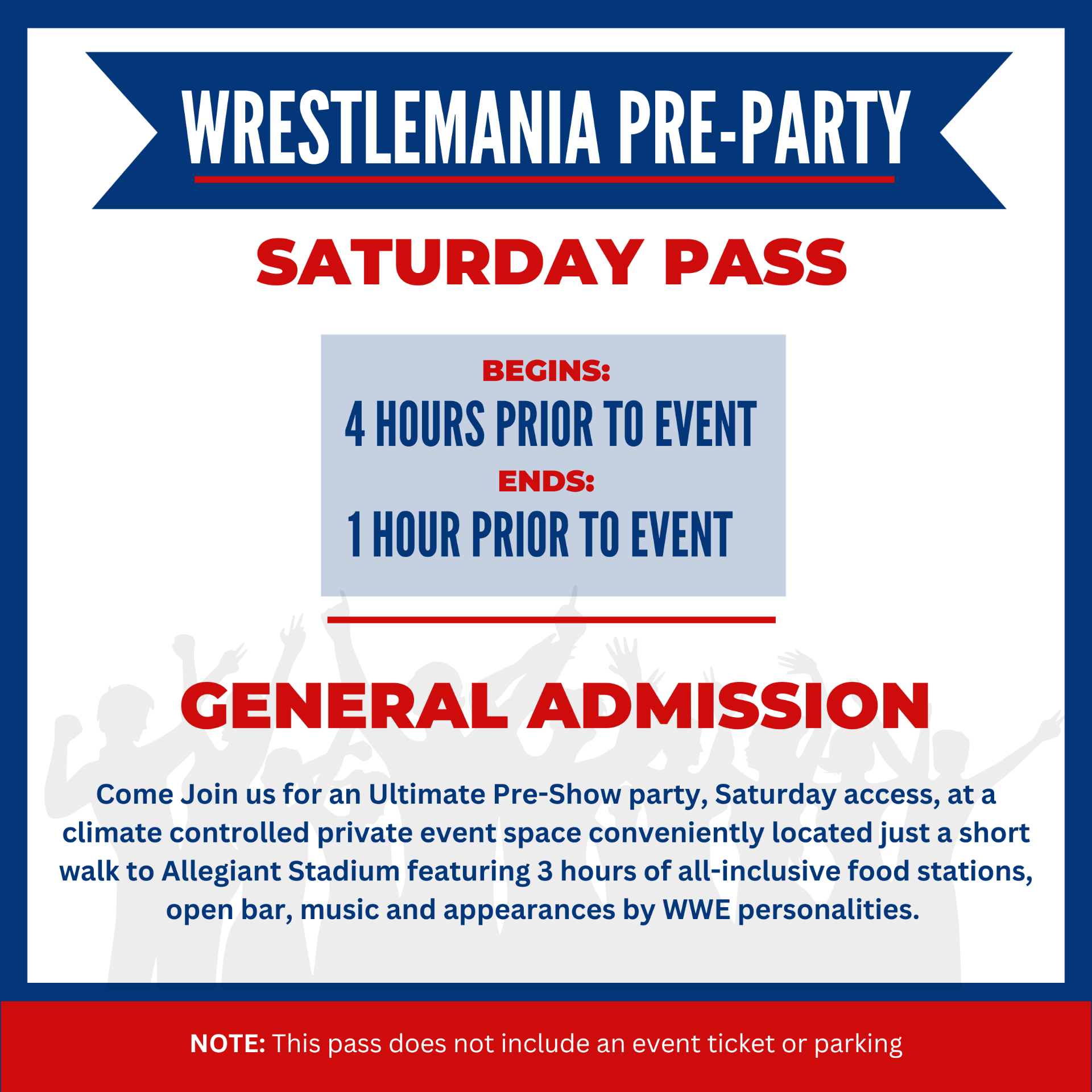 WrestleMania 2026 Map Image - Saturday Pass